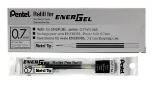 Pentel Inchiostro di Ricarica per Penna Gel Liquido Energel, (0.7Mm), Punta in Metallo, Nero - Foto 1 di 6