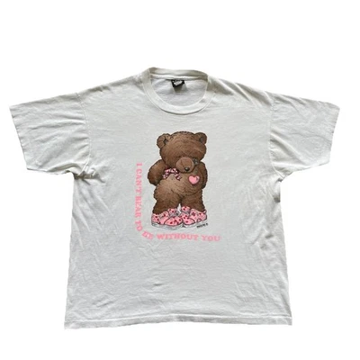Camiseta De Colección Oso de Peluche Kawaii Sorry Años 90 XL Tenis Lindo Triste Foto 1 de 4
