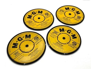 6 Connie Francis Untersetzer aus Originalschallplatten gefertigt Filz gestützt & Geschenkverpackung - Bild 1 von 5