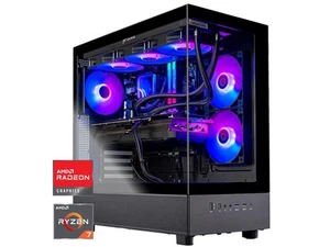 Skytech Azure Gaming PC Desktop, Ryzen 7 7800X3D 4.2 GHz (5GHz Turbo), AMD RX 90 - Picture 1 of 7