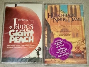 2 LOT NEW DISNEY'S THE Hunchback of Notre Dame & James and the Giant CASSETTE - Picture 1 of 4