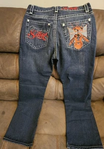Jeans vintage Smet ricamati di Christian Audigier Blood per chitarra Blood 36 - Foto 1 di 22