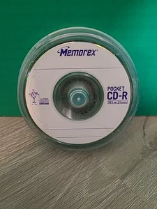 New Old Stock - 9er Pack Memorex Pocket CD-R Compact Disc 185MB 21 Minuten - Bild 1 von 3