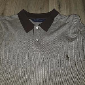 Ralph Lauren Polo Golf Shirt MENS 2XL Brown Chevron Polo 100% Pima Cotton XXL - Picture 1 of 8