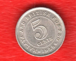 MALAYA AND BRITISH BORNEO 5 CENTS 1958 - Picture 1 of 2