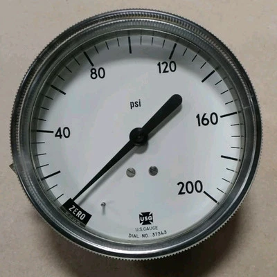 US Gauge 37343 Gauge 0-200psi  E103 - Image 1 of 4