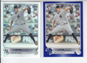 2 - 2022 Topps STEPHEN RIDINGS RC Royal Blue + Rainbow Foil Yankees #516 - Picture 1 of 2