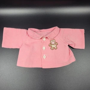 VTG Coleco Cabbage Patch Kids Pink Corduroy 3 Button Shirt Jacket Bear Patch - Picture 1 of 6