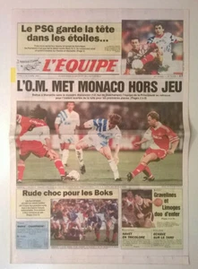 L'EQUIPE N°14.436 du 05/10/1992 - L'OM met Monaco Hors-jeu / MORT DE DENNY HULME - Picture 1 of 6