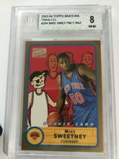 2003-04 Bazooka Gold Parallel Mike Sweetney Beckett N Mint BGS 8 ONLY ONE GRADED