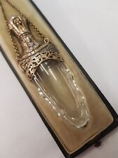 Antique Victorian Unusual Sterling Silver Scent/Perfume Bottle for Chatelaine