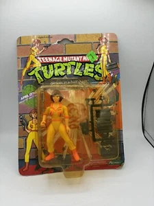 (S) 1988 Playmates TMNT April O'Neil Action Figure - Damaged Bubble Ugly - Picture 1 of 7