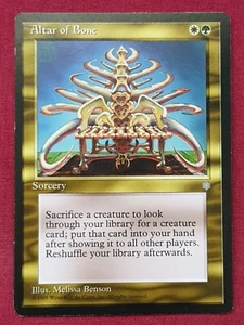 Magic The Gathering ICE AGE ALTAR OF BONE white/green card MTG - Picture 1 of 2