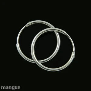 Creolen Scharniercreolen Paar 9 mm Echtschmuck 925 Silber - Bild 1 von 1