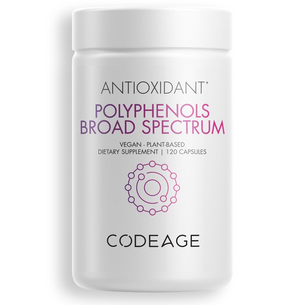 Codeage Polyphenols Supplement - Organic Green Tea Pills, Quercetin, Pomegranate