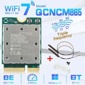 M.2 Network Card Bluetooth 5.3 Up To 5.8Gbps Wireless Adapter Only For Win 11Wu - Picture 1 of 11