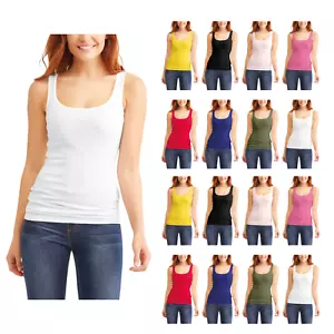 Women's Ultimate Soft Comfort & Stylish Fit Cotton Ribbed Racerback Tank Tops - Picture 1 of 32