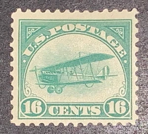 Travelstamps: 1918 US Stamps Scott# C2 Air Mail, 16c, Curtiss Jenny Mint, OG - Picture 1 of 5