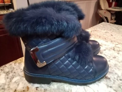 S-3 KE-DI talla 7 Mujeres Botas de Nieve de Piel Negro Hebilla DISEÑO Zapatos Informales (Nuevos) Foto 1 de 4