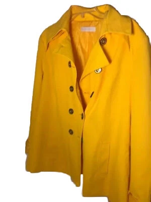 New York & Company - Cotton, Nylon, Spandex Jacket Size XL, Yellow-SO CUTE ON - Image 1 of 4