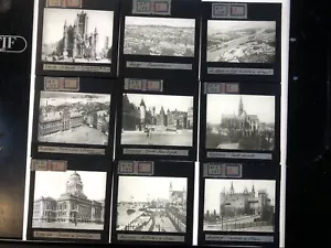 LOTTO DI 50 DIAPOSITIVE SCOLASTICHE DI CITTÀ DEL BELGIO ANNI 20-30 - Foto 1 di 24