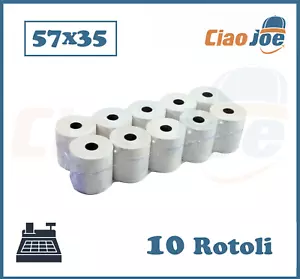 10 ROTOLI TERMICI MM 57X35 MT CARTA TERMICA ANIMA 12MM PER REGISTRATORE DI CASSA - Bild 1 von 1