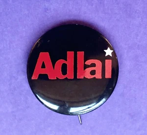 Spilla vintage Adlai Stevenson III campagna Senato degli Stati Uniti, probabilmente 1970 - Foto 1 di 2