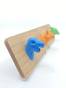 Dinosaur Head Coat Hook Colourful Quirky Childrens Bedroom Toy Room Present Gift