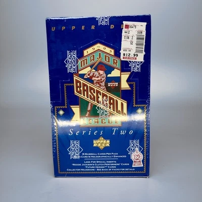Caja de cera sellada Upper Deck Baseball S2 1993 36 unidades Derek Jeter RC Hunt MLB ⚾ Foto 1 de 4