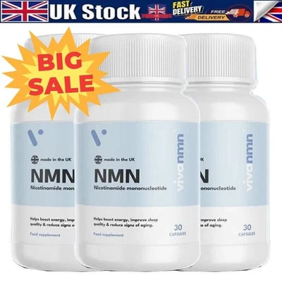 500mg Vivanmn Pure NMN Enhanced Sleep 30 CAPSULES Boosted Energy UK~ Capsules