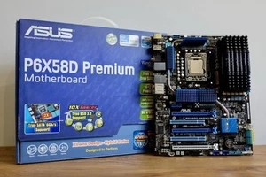 Retro Boxed ASUS P6X58D Premium X58 ATX Motherboard + X5680 3.33GHz + 24GB DDR3 - Photo 1/19