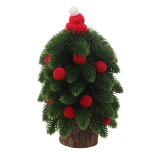 Tiny Tabletop Realistic Christmas Tree Farmhouse Holiday Decor Miniature Fake - Picture 1 of 12