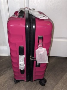 TUMI 19 • International CarryOn Suitcase Expandable Fuchsia Pink NWT’s $750 - Picture 1 of 8