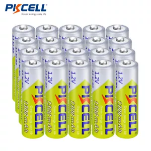 20 Pcs Rechargeable AA Batteries Ni-MH AA 1.2v 1200mAh Ni-MH Batteries PKCELL US - Picture 1 of 7