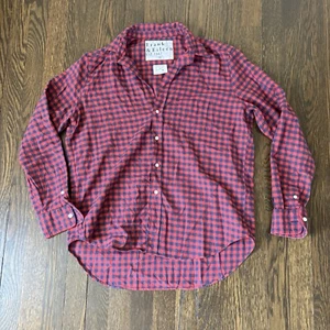 Frank and Eileen “Eileen” shirt Red Blue Check Size XS Button Up Shirt Pocket - Picture 1 of 8