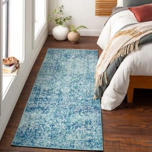 Livabliss Janine Vintage Medallion Runner Area Rug,2'7" x 7'3",Teal Teal - Picture 1 of 10