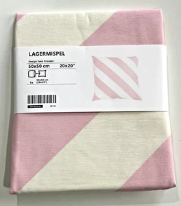 Ikea LAGERMISPEL Pillow cushion cover Pink /white 20x20 " New - Picture 1 of 4