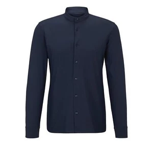 BOSS Camicia Uomo Colletto alla coreana P-HANK-STANDUP-214 50490338 Colore Blu - Picture 1 of 3