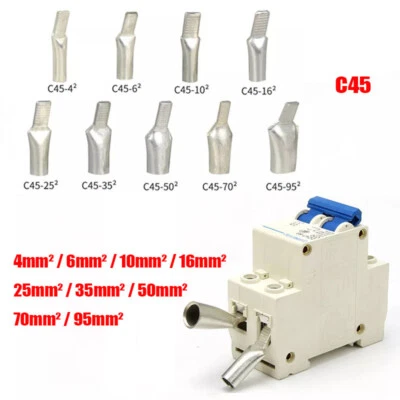 C45 4mm² to 95mm² Tinned Copper Pin Cable lugs Connection Clamp For Interruption - Image 1 of 4