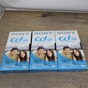 Sony CD 180 3 Stunden leer VHS Videokassette Band NEU X3 - Bild 1 von 5