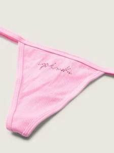 Victoria's Secret PINK Cotton V-string - XL - VS Pink Panty NWT - Picture 1 of 2