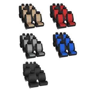 3 Rows Car Seat Covers Neoprene Heavy Duty Waterproof Universal Fit 7 Seaters - Bild 1 von 17