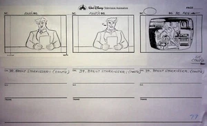 Disney Buzz Lightyear of Star Command 2000 Animated TV Series Storyboard Pencil - Bild 1 von 2
