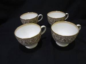 Wedgwood China Oro Florentino - 4 Tazas de Café - Forma Leigh - SIN PLATILLOS - Imagen 1 de 4