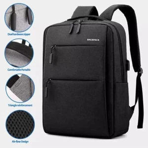 Mochila Portátil Hombre con Puerto de Carga USB Bolsa Antirrobo Impermeable - Imagen 1 de 12