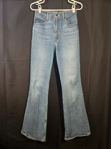 Levi's BIG E 70s High Flare Women's Jeans Distressed Blue Medium Wash 26x32 - Picture 1 of 14