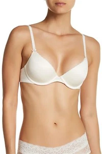 Reggiseno donna nuovo con etichette Heidi Klum Fit sexy personalizzato sollevamento bianco avorio UW T-shirt 32D - Foto 1 di 5