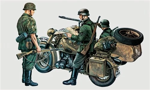 Bmw R 75 W/ Side Car 1:35 Plastic Model Kit ITALERI - Immagine 1 di 1