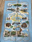 Vintage Poole Quay Tea Towel