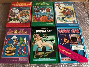 Donkey Kong/ Pitfall/burger Time / AD&D And More ! Lot Of 6 Factory Sealed Intv - Picture 1 of 10